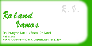 roland vamos business card