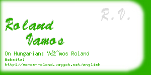 roland vamos business card